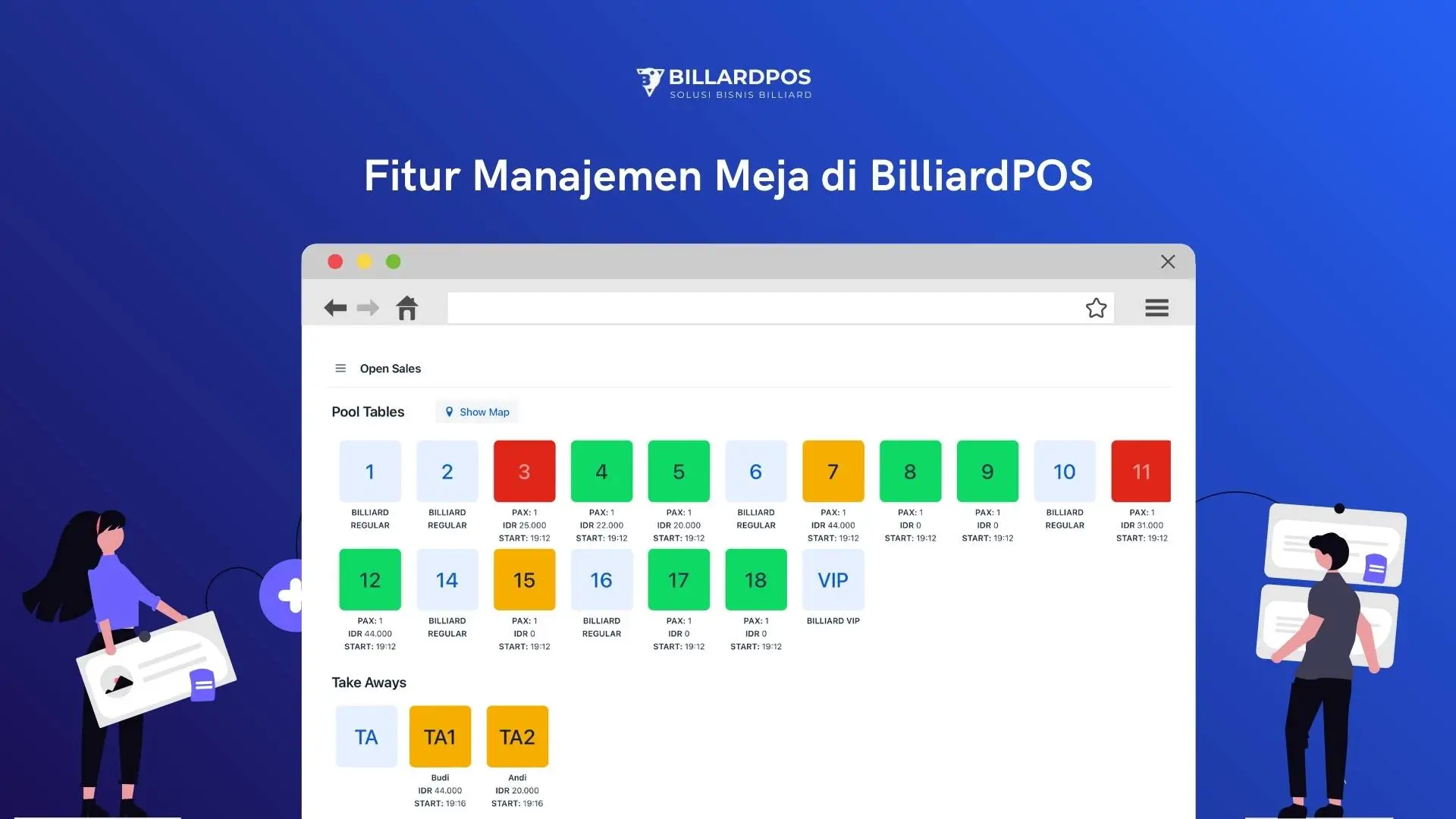 Fitur Manajemen Meja Billiard